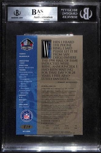 #66 Томи Мекдоналд - 1998 Рон Микс Хоф Платинум Автос Фудбалски Картички Оценет БГС Авто-Автограм Фудбалски Топки
