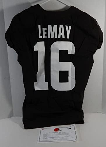 2020 Кливленд Браунс Бени Лемај 16 игра користеше дрес на кафеава практика 40 428 - непотпишана игра во НФЛ користени дресови