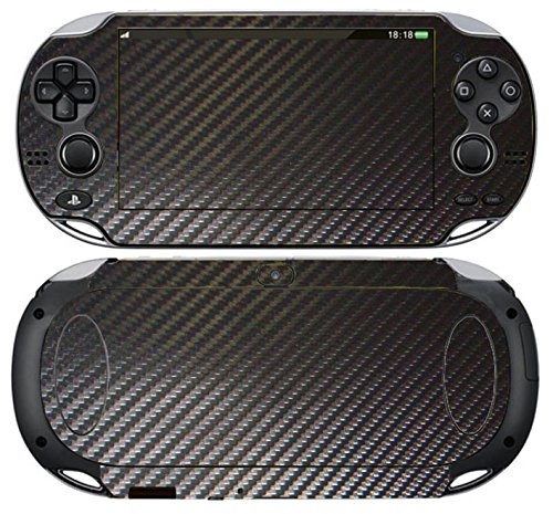 Покривка за налепница на црни јаглеродни влакна за PS Vita кожа PSVITA PSV позадина