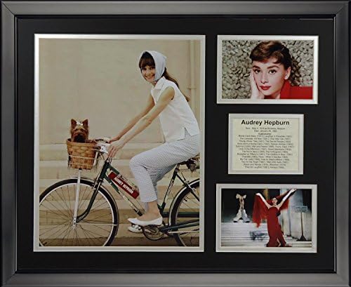 Легендите никогаш не умираат Одри Хепберн во боја, врамен со фото -колаж, 16 x 20