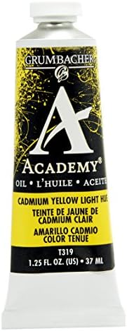 Нафтена боја на академија Grumbacher, 37 ml/1,25 мл, кадмиум жолта бледо нијанса