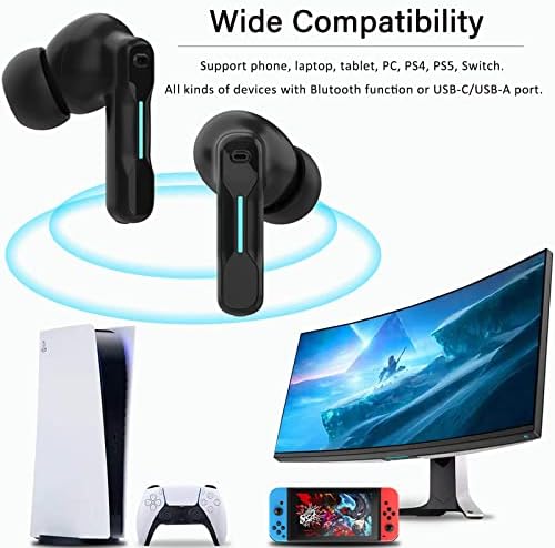 Среден Зајак SW4 Безжични Игри Слушалки ЗА КОМПЈУТЕР PS4 PS5 Прекинувач Мобилен - 2.4 G Dongle &засилувач; Bluetooth-40ms Ниска