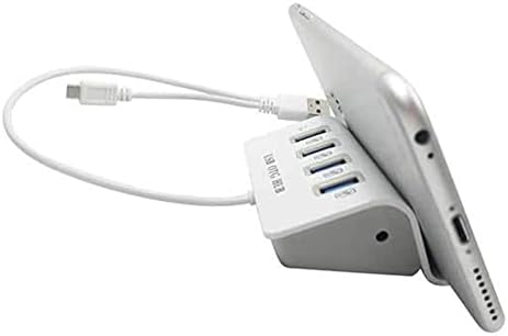 WJCCY Мултифункционален 4-Порт USB 3.0 Хабови Со Држач За Држач За Таблети Тип - C USB Центар За Напојување Адптер Сплитер За