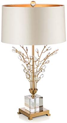Haалеи минималистичка креативна уметност табела ламба американска светлина кристална спална соба кревет ламба со висока хотелска