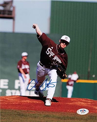 Крис Страттон потпиша 8х10 Фото PSA/DNA Mississippi државен автограм - автограмирани фотографии од MLB