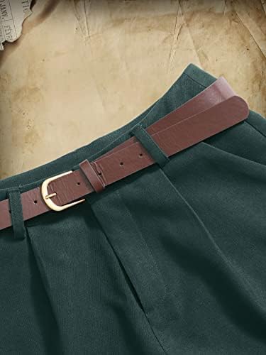 CRTGW женски шорцеви темни академии појаси наклонети џебни шорцеви шорцеви за жени