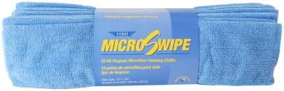 MicroSwipe 14 x14 Микрофибер Крпа, Кадифен, Екстра Абсорбента 10 pk, Сина, Нога