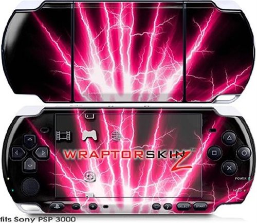 Sony PSP 3000 Decal Style Skin - Молња розова