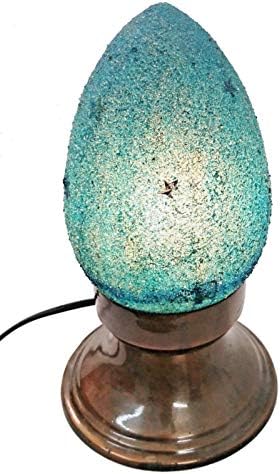B75T Нова сурова камена текстура стакло јајце јајце тиркизна цијан биро/табела за ламба за ламба