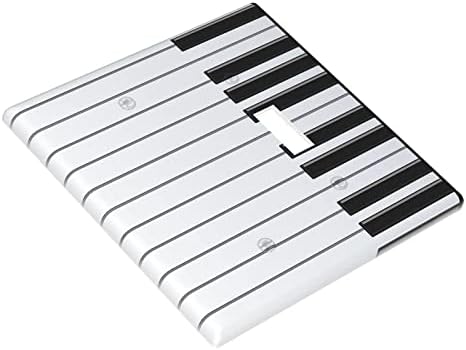 Клучеви за пијано црно бело музичко комбинирано светло прекинувач покритие празно и wallидна плоча за вклучување Декоративни