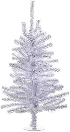 Курт С. Адлер минијатурна бела сјајна елка од 18 инчи со 140 совети на гранки TR2155W нови