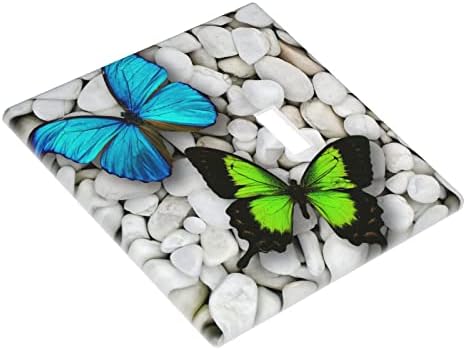 Камена пеперутка единечна празна wallидна плоча 1 Вклучување на светло прекинувач за покривање комбинација Излез Декоративна
