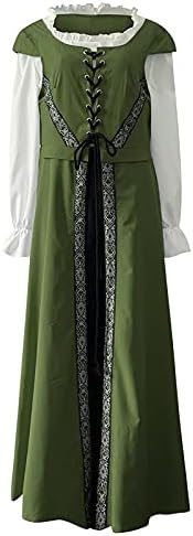 Феанси ренесансен фустан жени гроздобер готски средновековен костум костум маскарада фустан чипка до судски стил викторијански