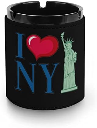 Јас многу го сакам Newујорк Смешна пува од кожа од пепел цигари цигара држач за таблички за украси за домашни канцеларии