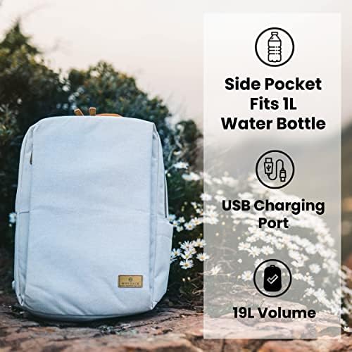 Паметен ранец на Нордас Сиена со USB полнење - ранец од лаптоп од 15,6 инчи, 19L дневен ранец за патување, секој ден или работа