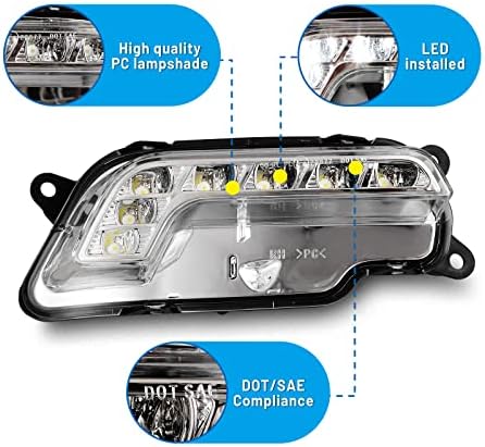 LED Светла За Магла Компатибилни Со Mercedes-Benz 2010- E350 E550 / 2010-2015 E63 AMG 2pcs Возење Дневно Трчање Светилка