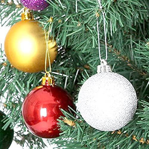 Аокид 24 парчиња Божиќни украси за божици-мали расипувачки божиќни топки за новогодишна елка, висат топки за празнична декорација