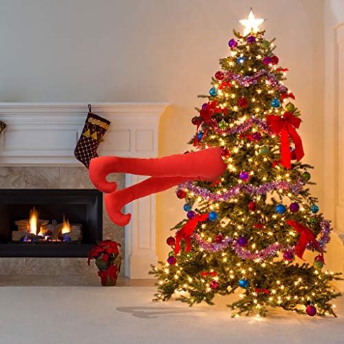 Божиќни Украси за Новогодишни Нозе 16,5 Во Полнети Кадифни Нозе За Украс За Украсување На Домот