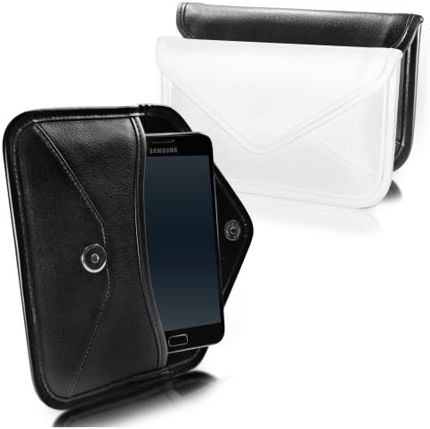 Case Boxwave Case for Huawei Y6 - Елита кожна торбичка за месинџер, синтетичка кожна покривка на куќиште Дизајн на пликови за