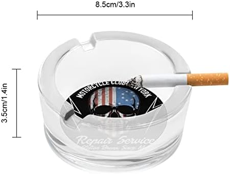 Пепелници за цигари череп кристално стакло стакло од пепел пушење на држач за пепел за домашна канцеларија табела на врвот