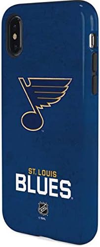 Компанија на Skinit Pro Conther Case Compational со iPhone X - Официјално лиценциран NHL St. Louis Blues потресен дизајн