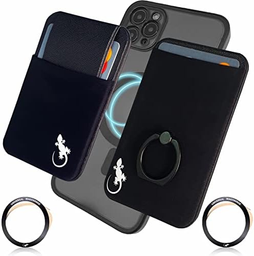 Геко Безбеден магнетски паричник Универзален магсафе за кој било телефон - држач за безбедносни ленти - Користете го со iPhone