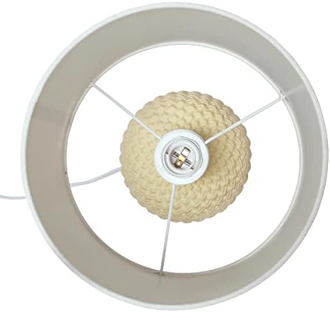 Едноставни дизајни LT1135-ILW 20,4 високи традиционални керамички зачинети текстура по кревет маса, маса, ламба за тапани за