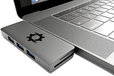 NOV8Tech USB C Hub Адаптер Dongle За Macbook Air Pro M1 2022-2018, Греј USBC Multiport Dock, Macbook Pro USB C Адаптери, 100W